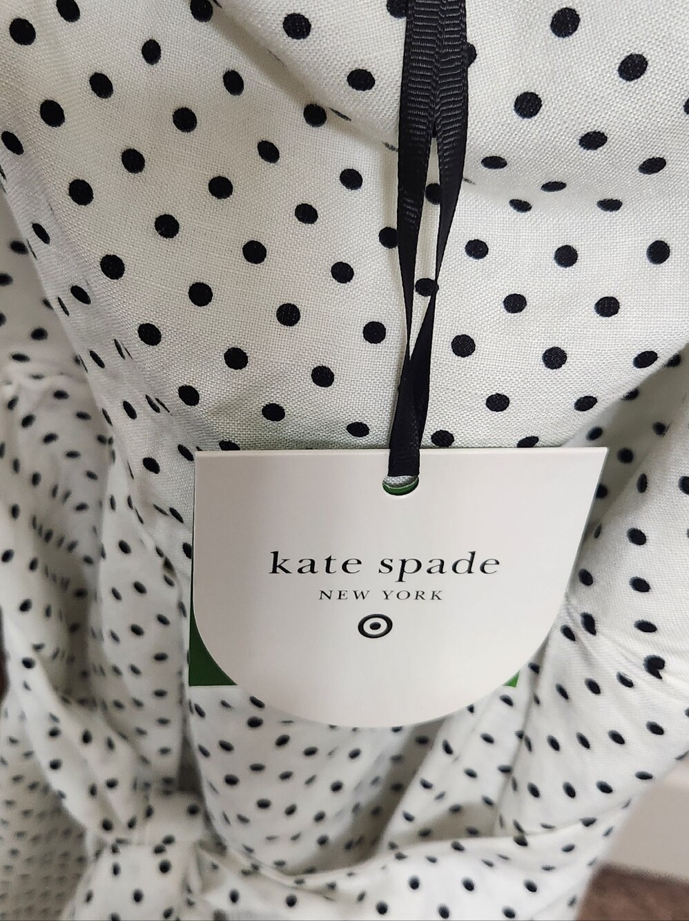 NWT Kate Spade x Target Mini Polka Dot Tie-Waist Midi Dress L Large - Picture 11 of 11